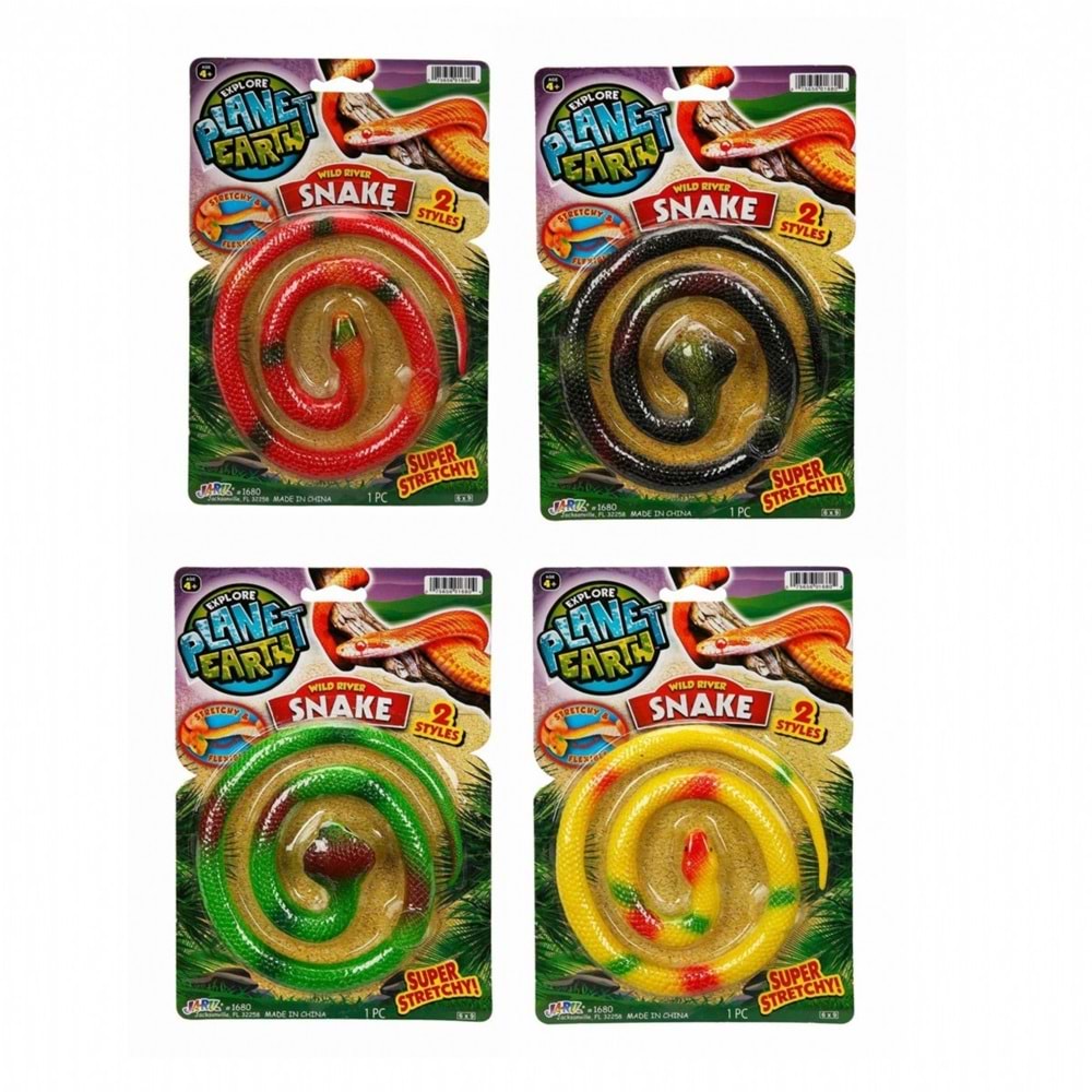 1680 Sun JRU Streç Yılan Planet Earth Oyuncak 2 Asortili Kartela