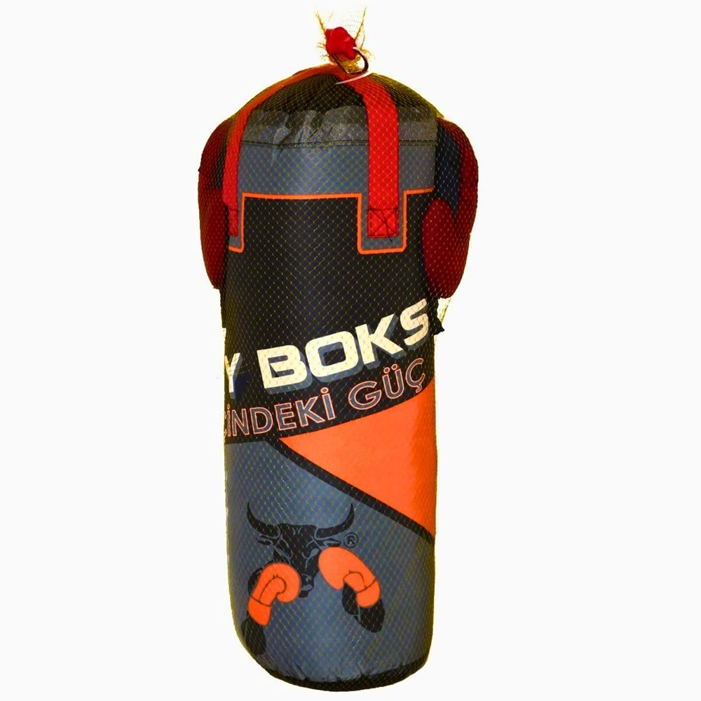 KY Boks UV Baskılı Kum Torbası 60x20 cm | Çocuk Yetişkin Boks Torbası 5664