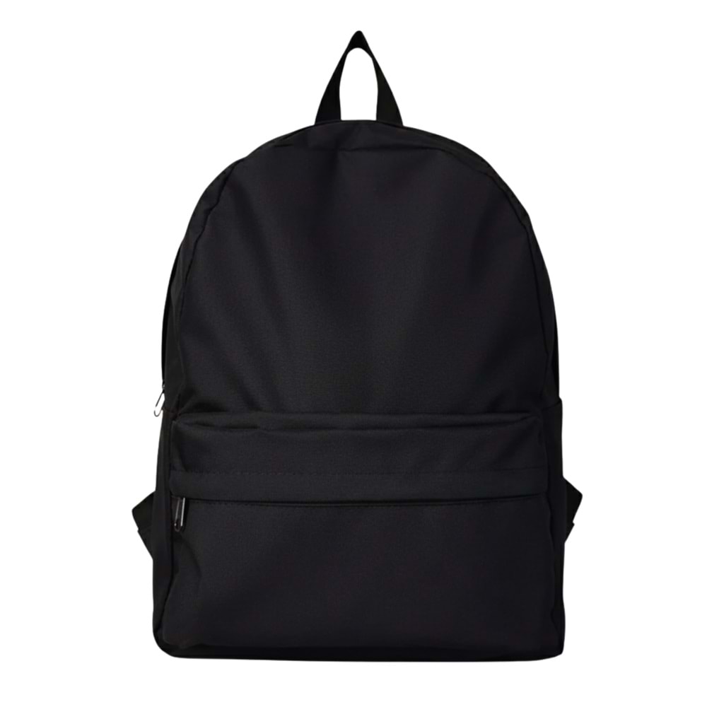 Unisex Siyah Okul ve Seyahat Sırt Çantası - Dayanıklı Kumaş