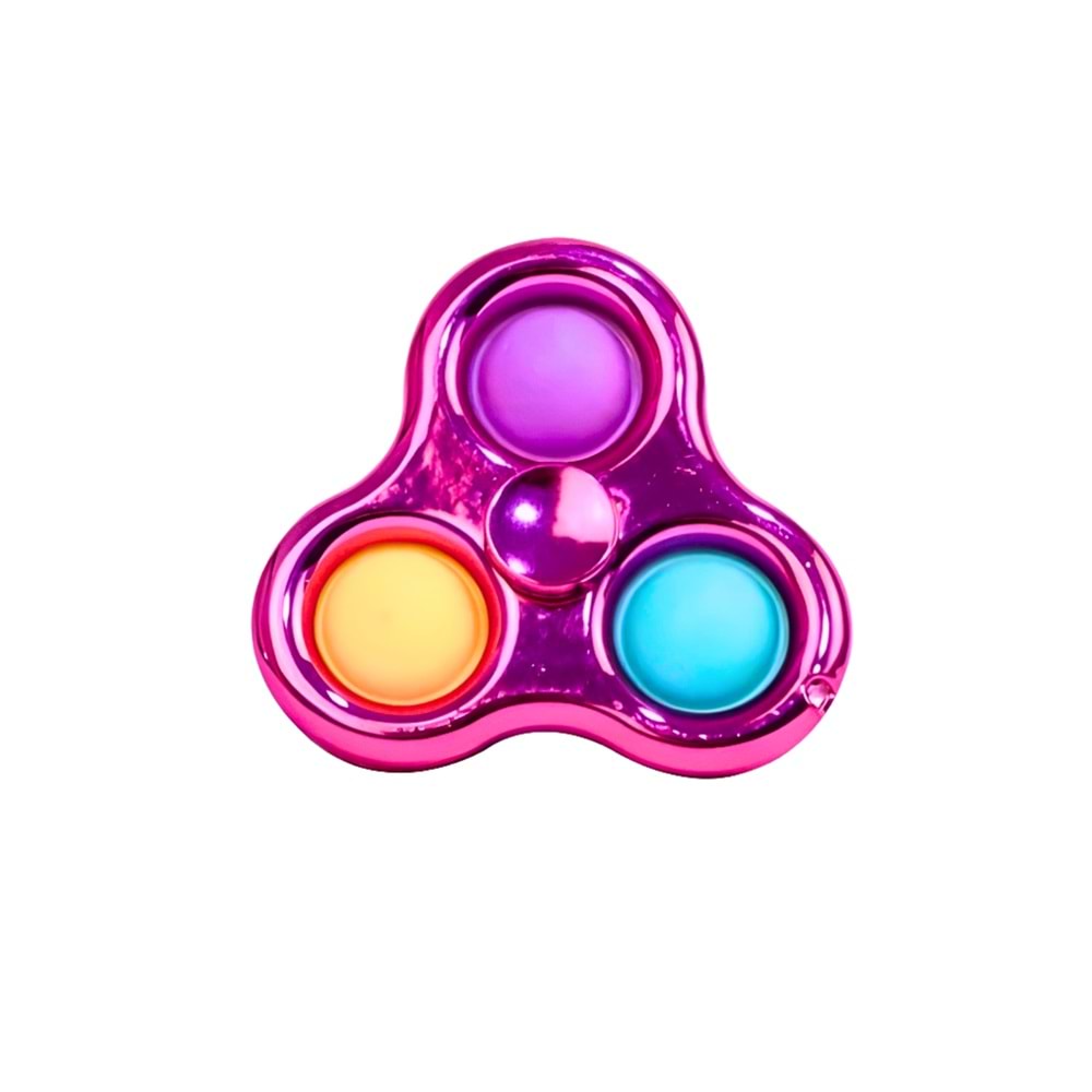 Popitli Stres Çarkı – Üçlü Renkli Pop It Spinner