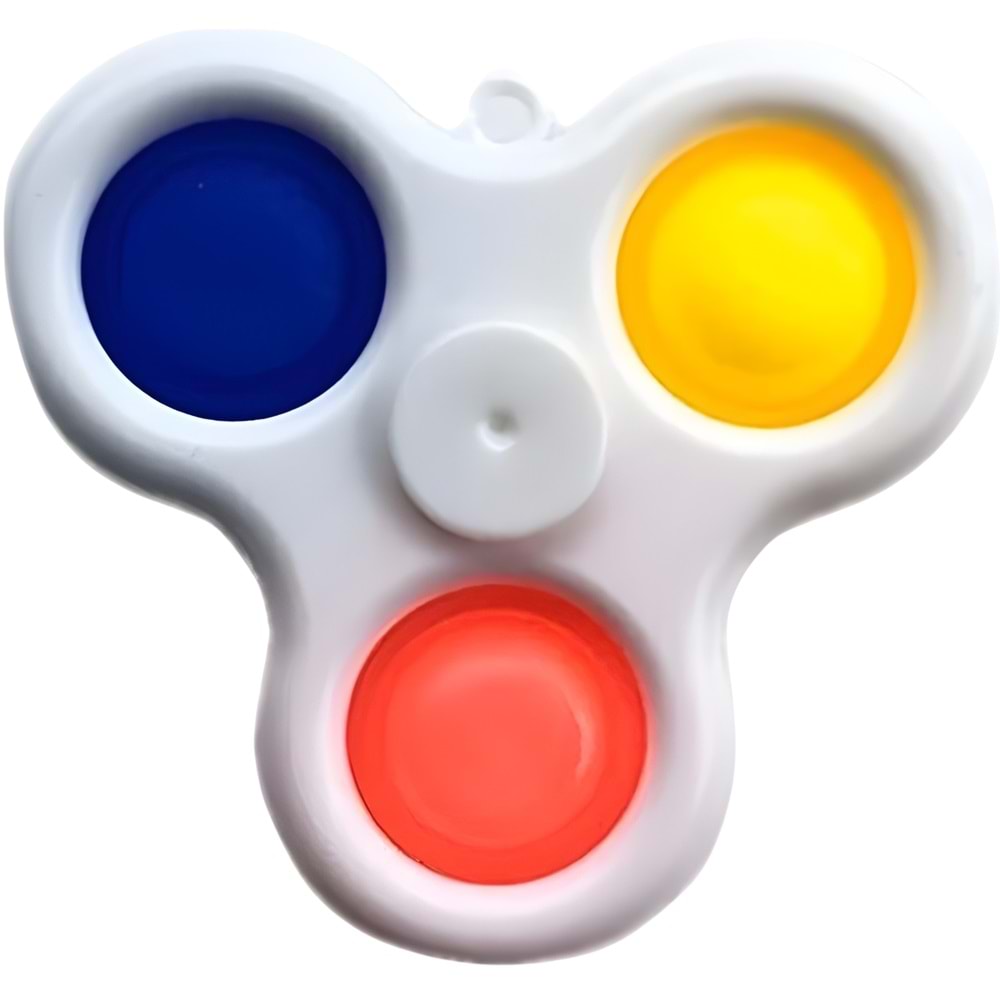 Popitli Stres Çarkı – Üçlü Renkli Pop It Spinner