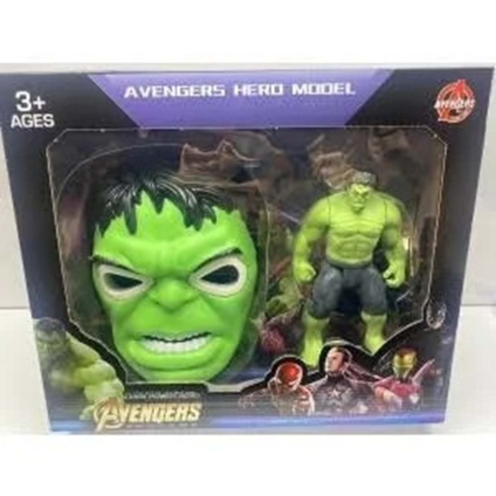 PJ Kutulu Hulk Karakter Maske ve Figür Seti Avengers