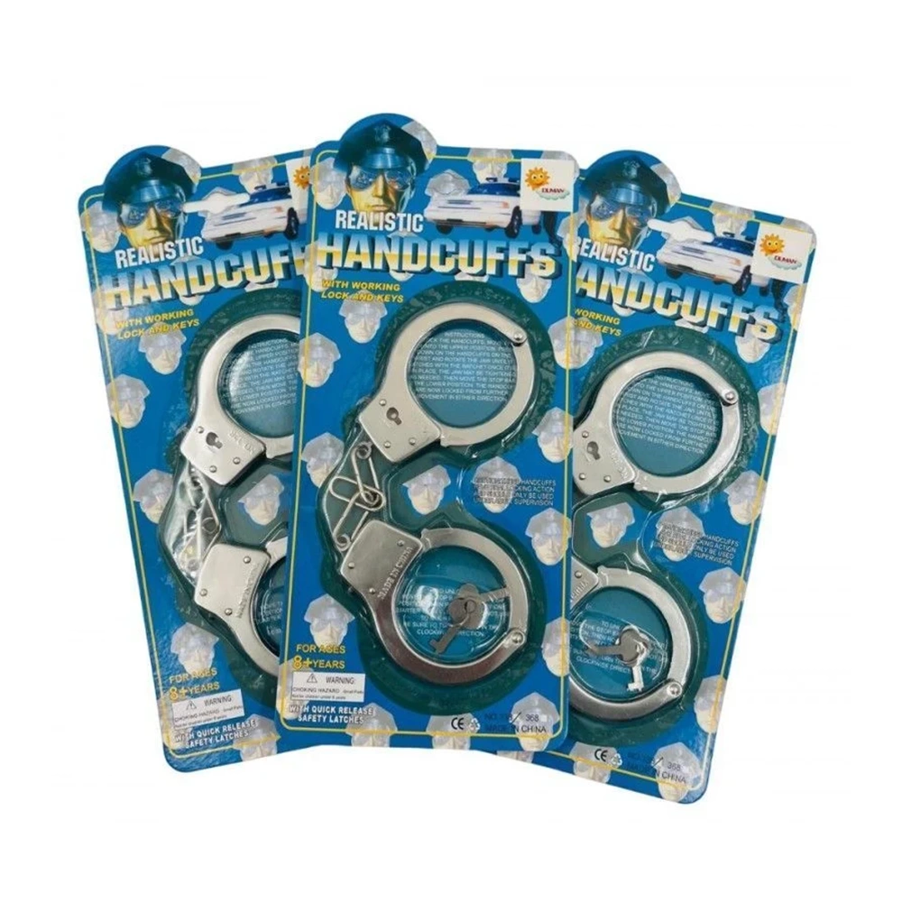 Duman Kartela Metal Kelepçe Oyuncak Gerçekçi Tasarım Anahtarlı DMN338