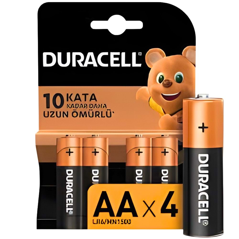 Duracell AA Kalem Pil 4 Lü Kartela 148772