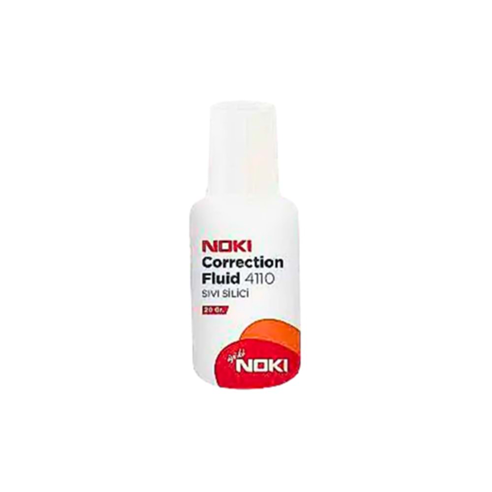 NOKİ 4110 Correction Fluid Sıvı Silici 20 gr | Fırçalı Hızlı Kuruyan Düzeltici