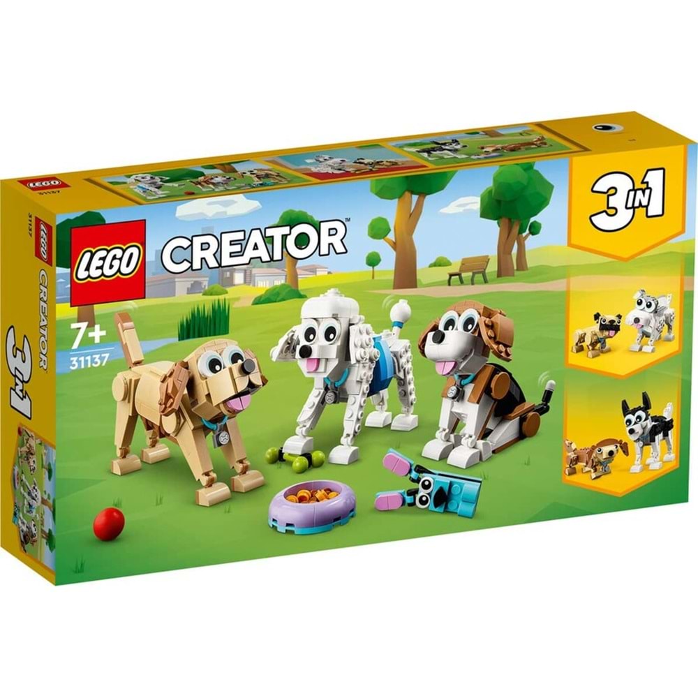 LEGO Creator 31137 Sevimli Köpekler 3’ü 1 Arada Yapım Seti