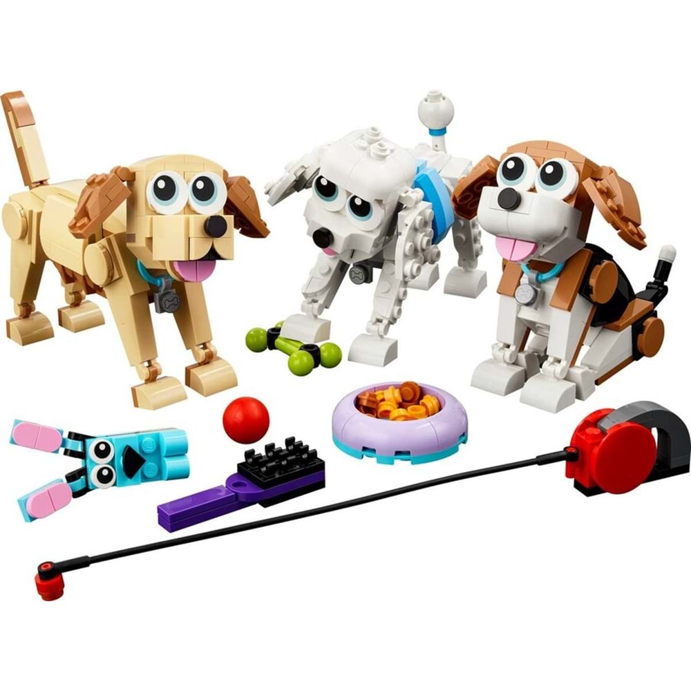LEGO Creator 31137 Sevimli Köpekler 3’ü 1 Arada Yapım Seti
