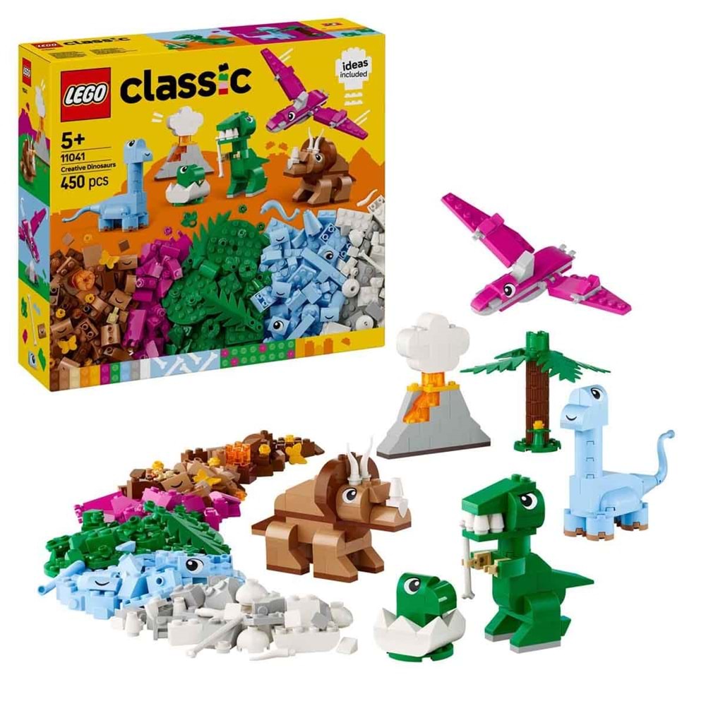 LEGO Classic 11041 Yaratıcı Dinozorlar 450 Parça Yapım Seti