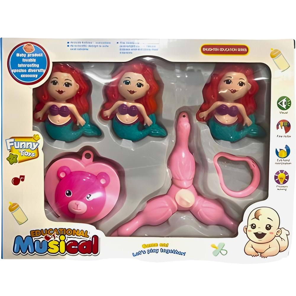 Bebek Dönence Oyuncak – Müzikli Deniz Kızı Dönence Seti