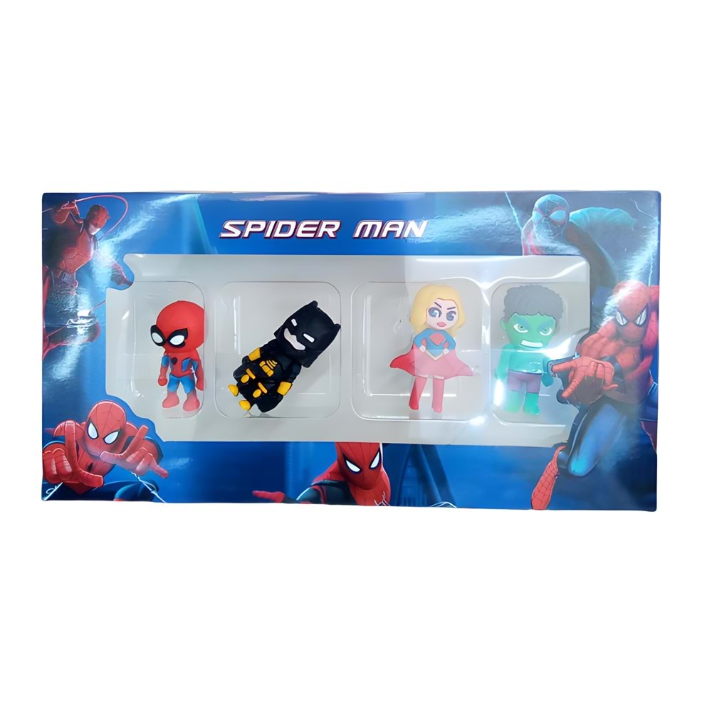 SR1816 4’lü Spider Kahraman Figür Seti – Süper Kahraman Oyuncak