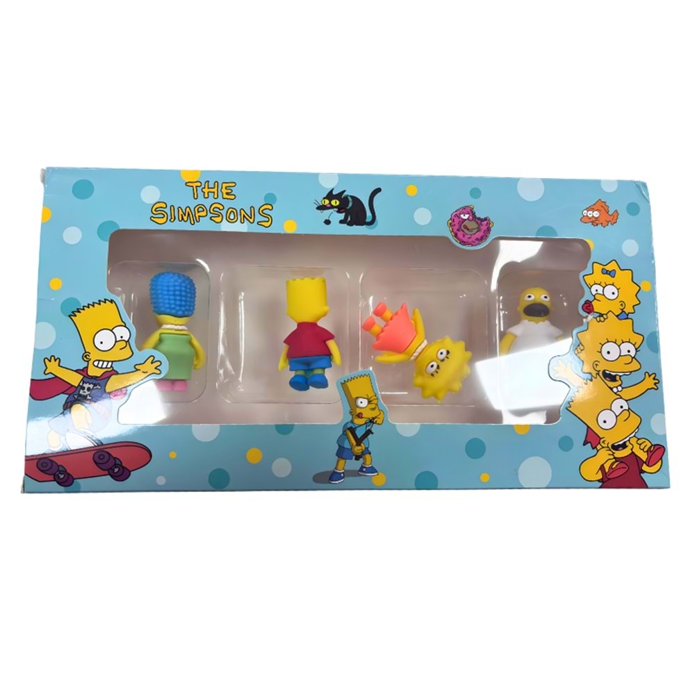 Simpson Ailesi Figür Seti – 4’lü The Simpsons Oyuncak