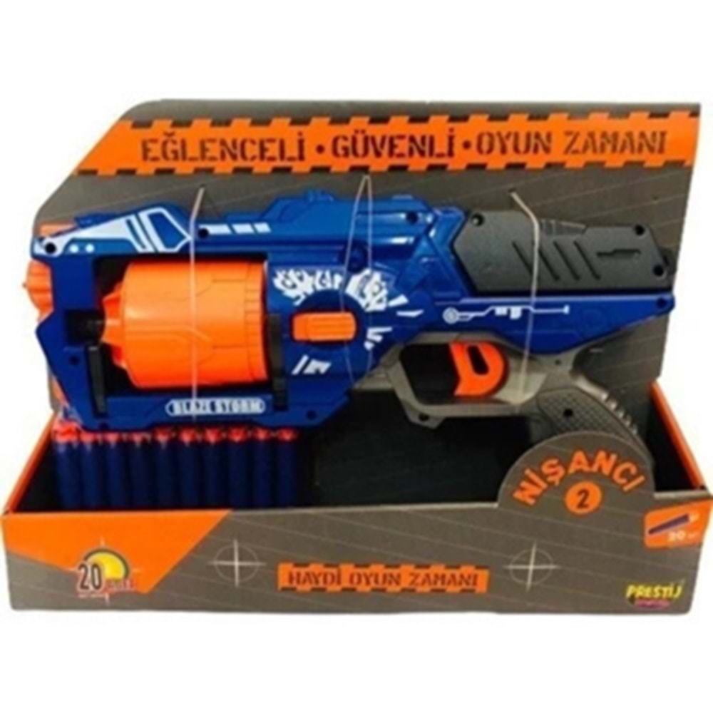 Nişancı-2 Dart Fırlatıcı Oyuncak (Blaze Storm Serisi) - 20 Adet Yumuşak Dartlı