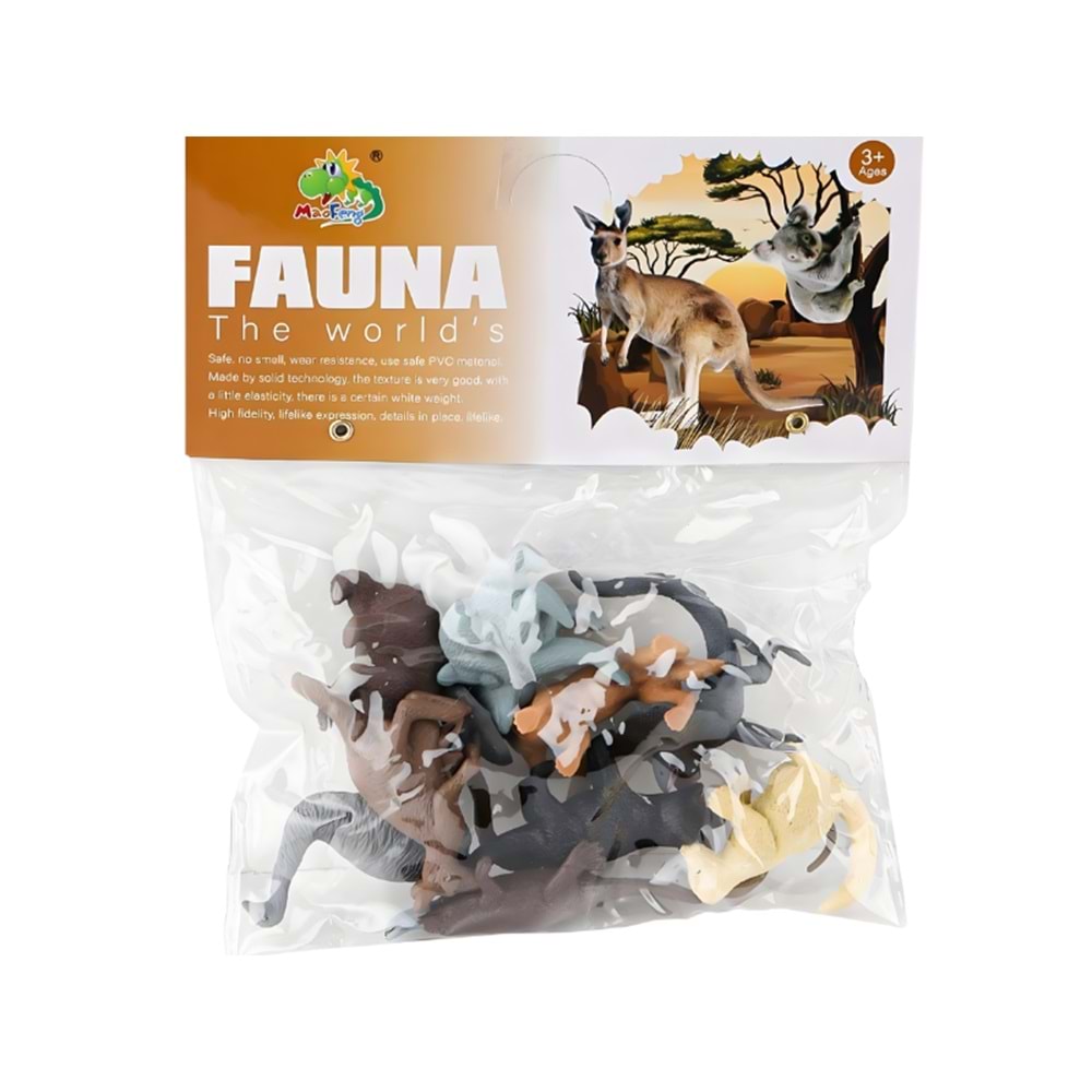AZ3-012 10’lu Küçük Vahşi Hayvan Seti – PVC Safari Hayvan Figürleri