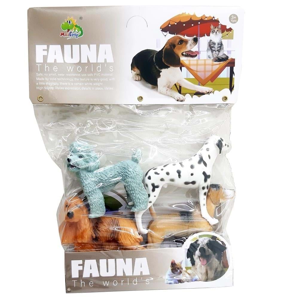 MG7-006A 4’lü Köpek Figür Seti – PVC Hayvan Oyuncak