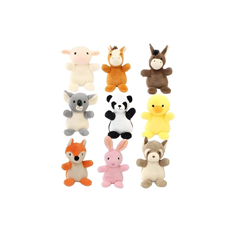 Happy Toys Mini Peluş Karışık Hayvanlar Seti (9'lu Asorti) - YM216