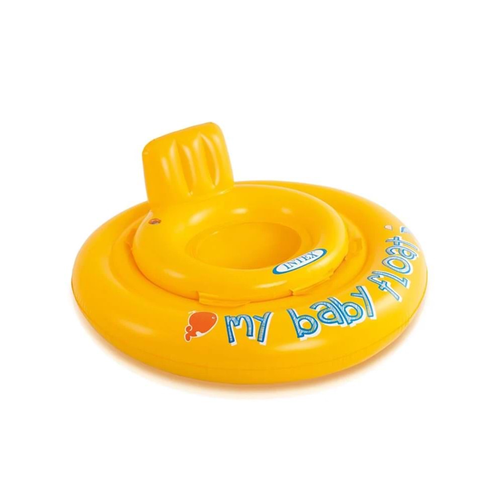INTEX My Baby Float Bebek Yüzme Simidi 70 cm - Sarı Oturaklı Flator