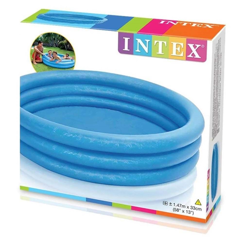 Vardem Intex Kristal Mavi Şişme Havuz 147x33 cm Çocuk ve Aile Havuzu IH58426