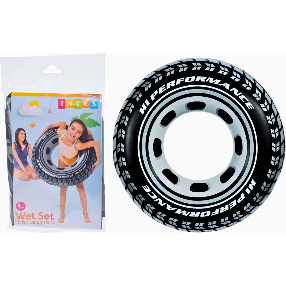 INTEX Radyal Lastik Desenli Deniz Simidi 91 cm - Hi Performance Yüzme Simidi