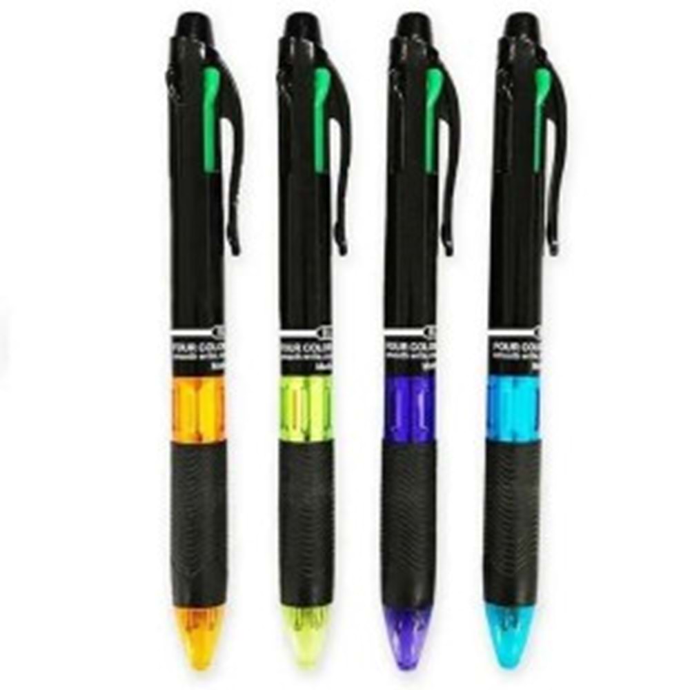 PERFECT LIFE 4 Renkli Çok Fonksiyonlu Tükenmez Kalem - 0.7 mm Versatil Kalem