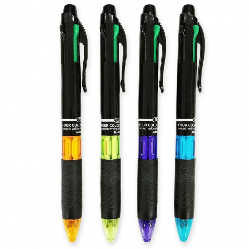 PERFECT LIFE 4 Renkli Çok Fonksiyonlu Tükenmez Kalem - 0.7 mm Versatil Kalem