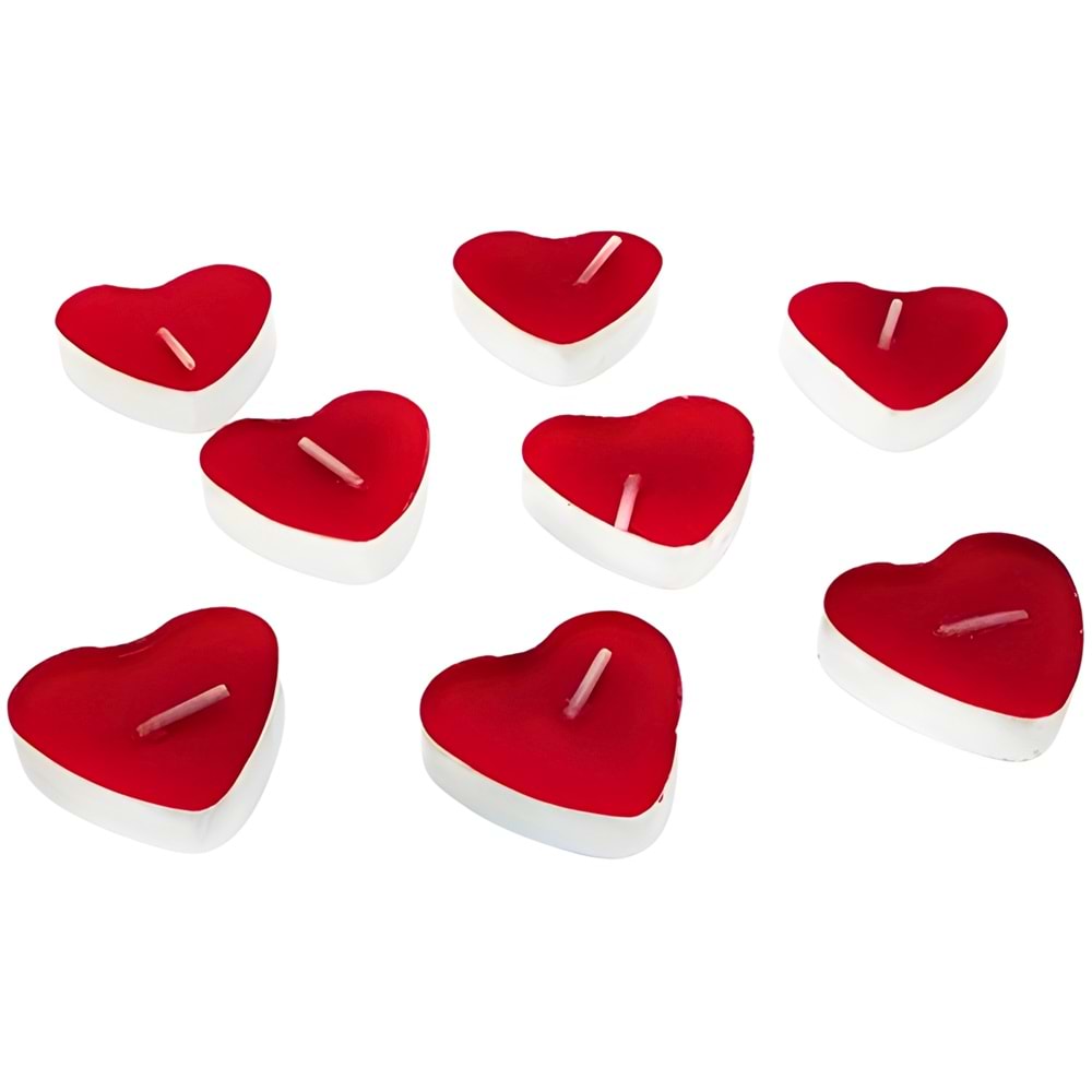 Kalpli Mum – Kırmızı Dekoratif Tealight (Tekli)