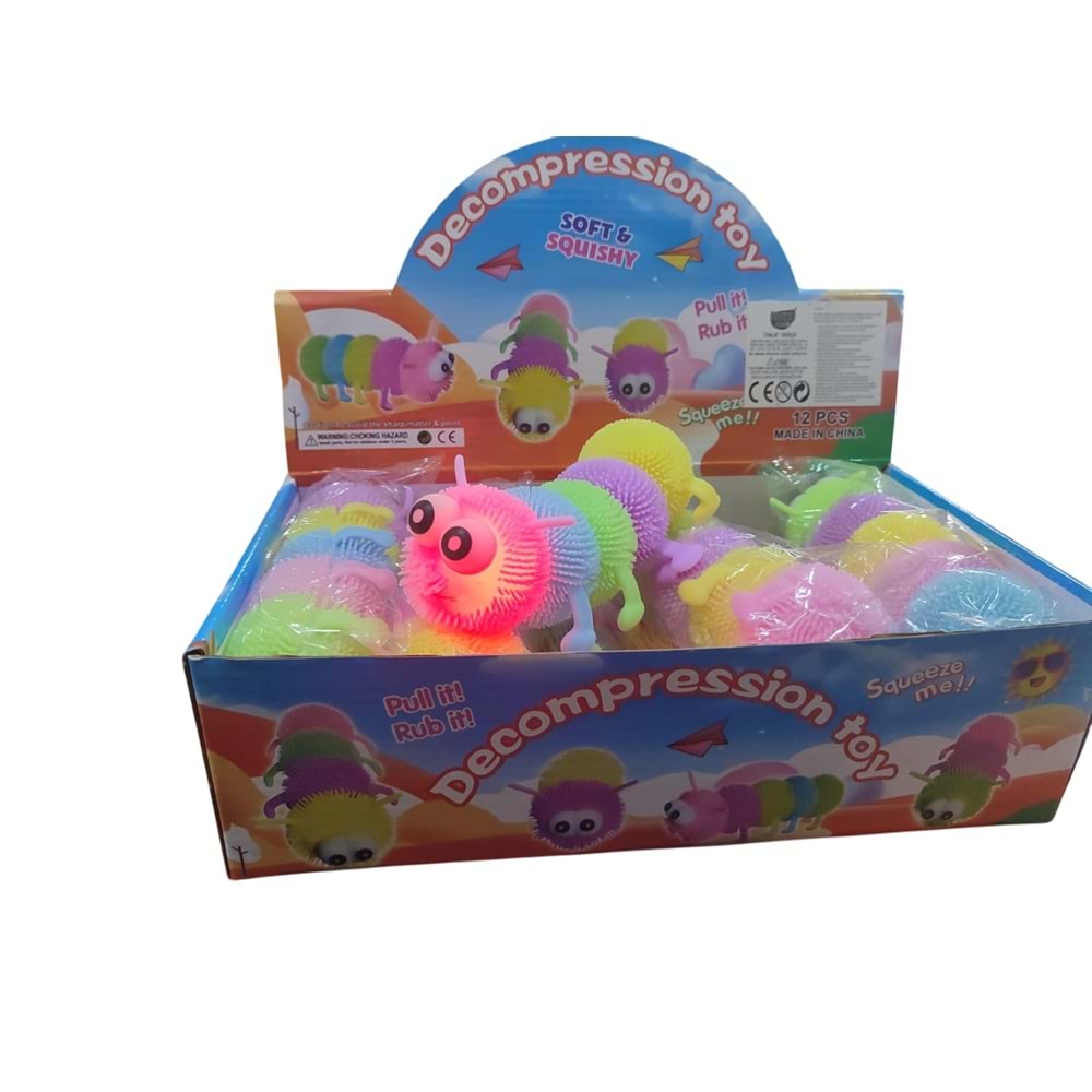 1975-1 DİKENLİ IŞIKLI RENKLİ ELASTİK BÖCEK