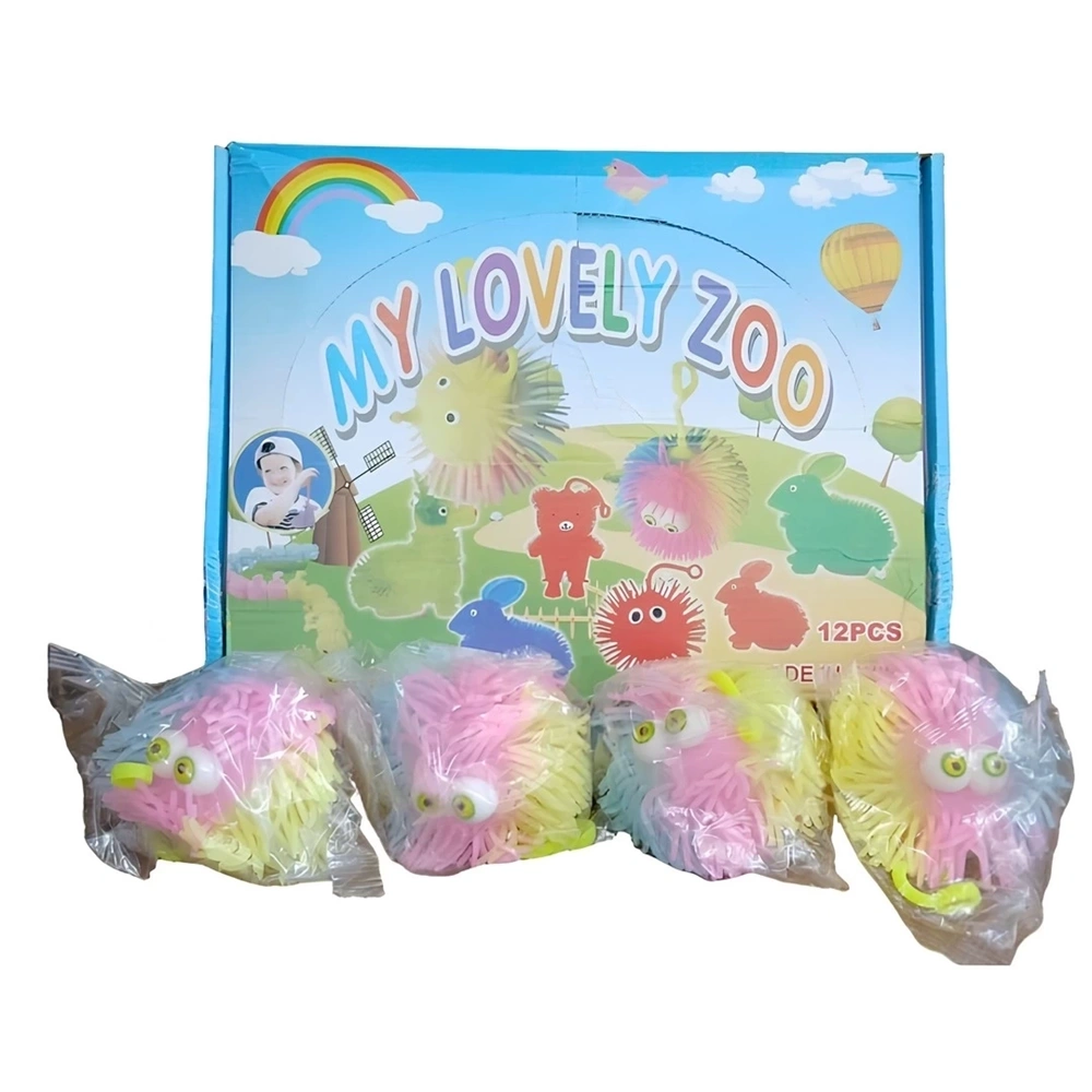 Işıklı Dikenli Elastik Top Eğlenceli Stres Oyuncağı