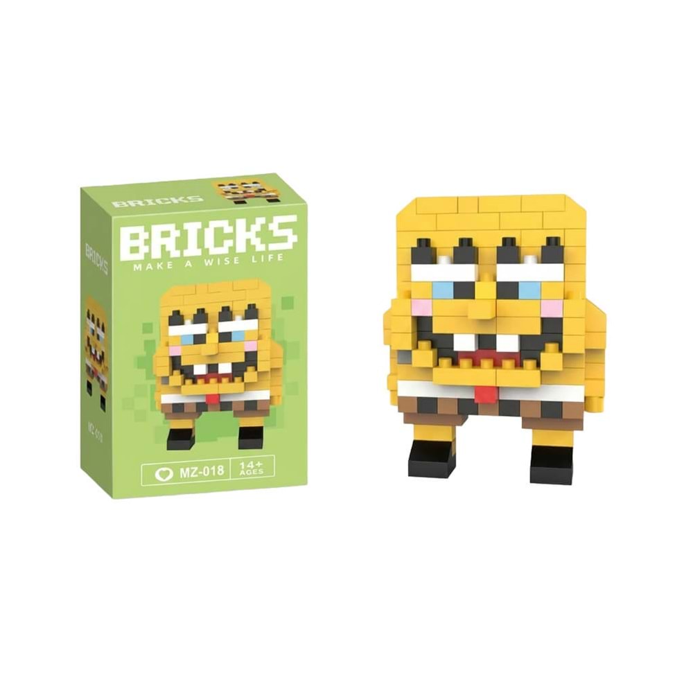 SüngerBob Brick Game Yapım Oyuncak Blok Seti MZ-018