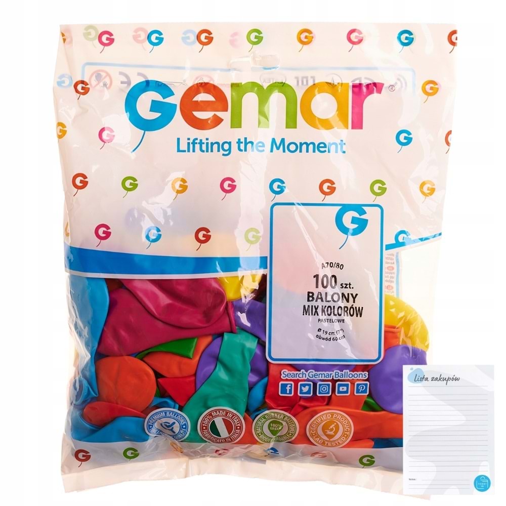 Gemar 9A Balon Karışık Renk Pastel Parti Balonu