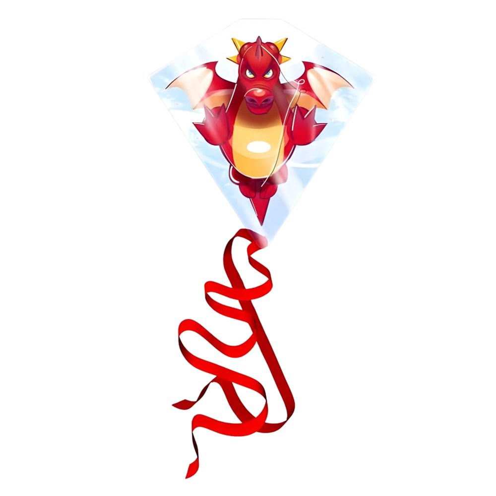 Mega Dragon Ejderha Figürlü Büyük Boy Uçurtma - Kırmızı Kuyruklu (EOL200DR)