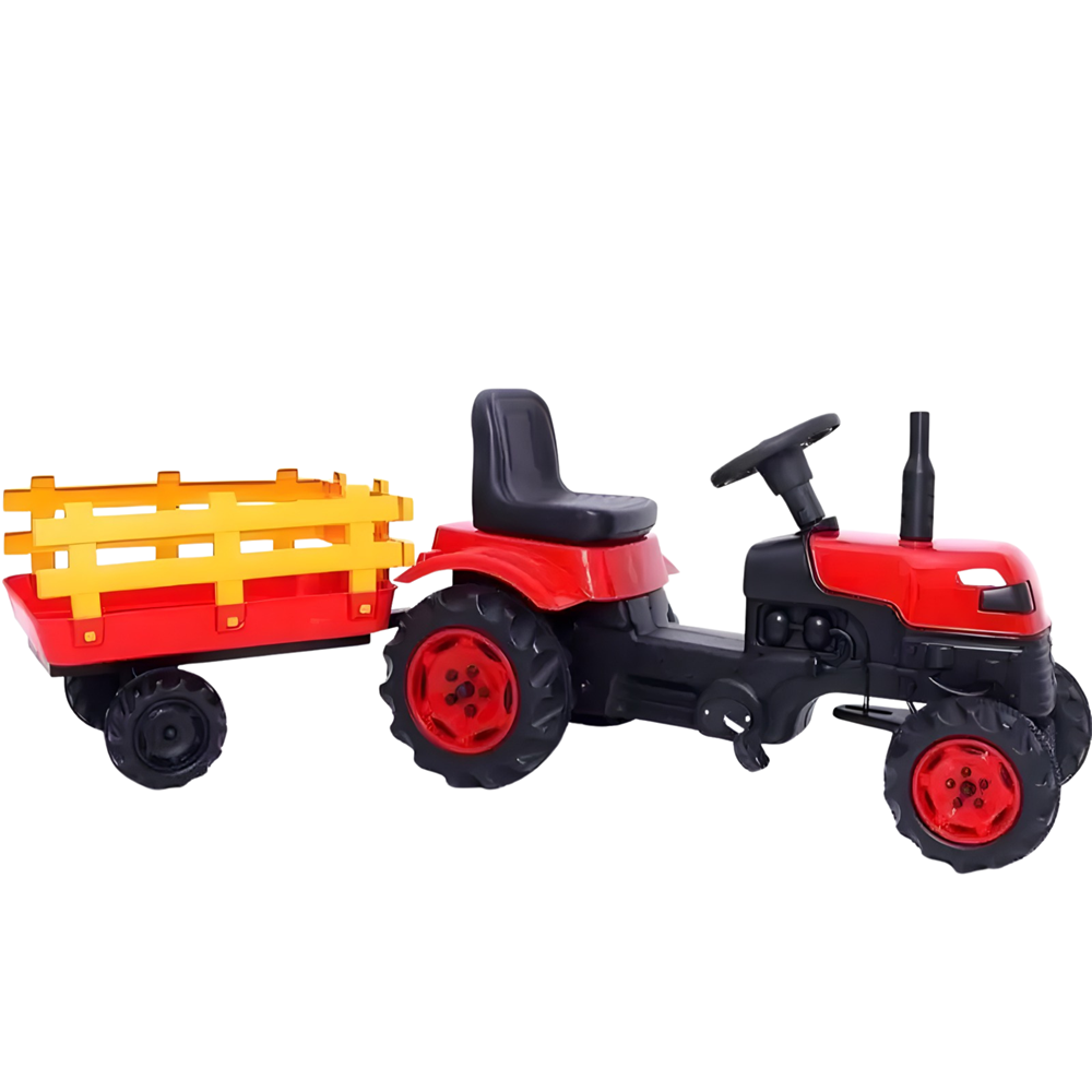 Biberoğlu Romorklu Kırmızı Traktör | Çocuk Bisikleti & Oyun Aracı