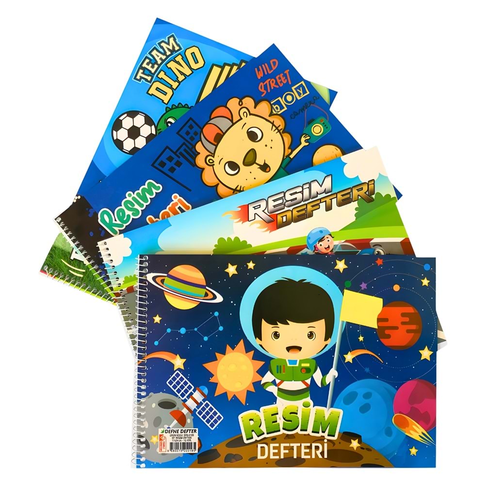 Spiralli Resim Defteri 17x25 cm - 15 Yaprak Kalın Çizim Kağıdı Okul Malzemesi