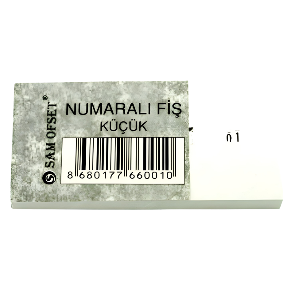 Numaralı Fiş Küçük – Küçük Boy Sıralı Numaralı Fiş Defteri (Tek Adet)