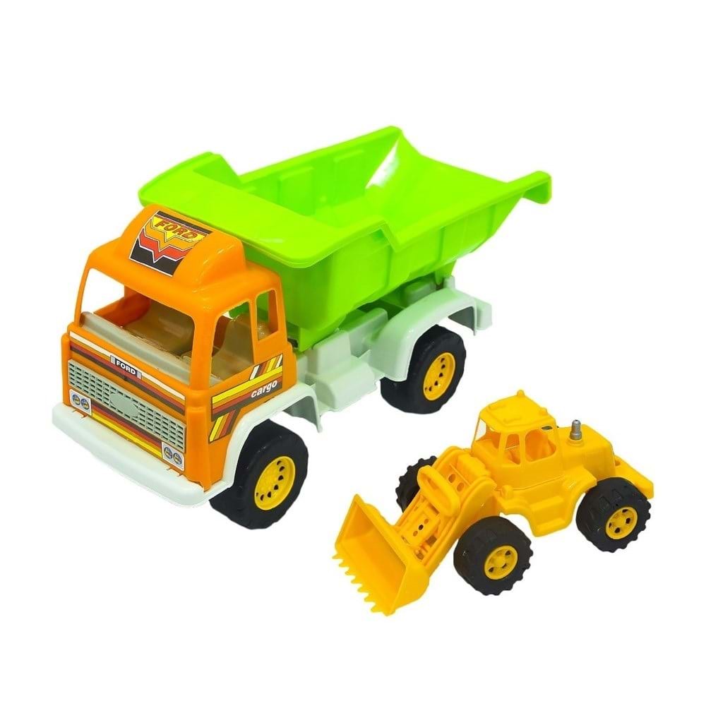 Hediyeli Kamyon Oyuncak Seti | Kamyon ve İş Makinesi Oyuncak