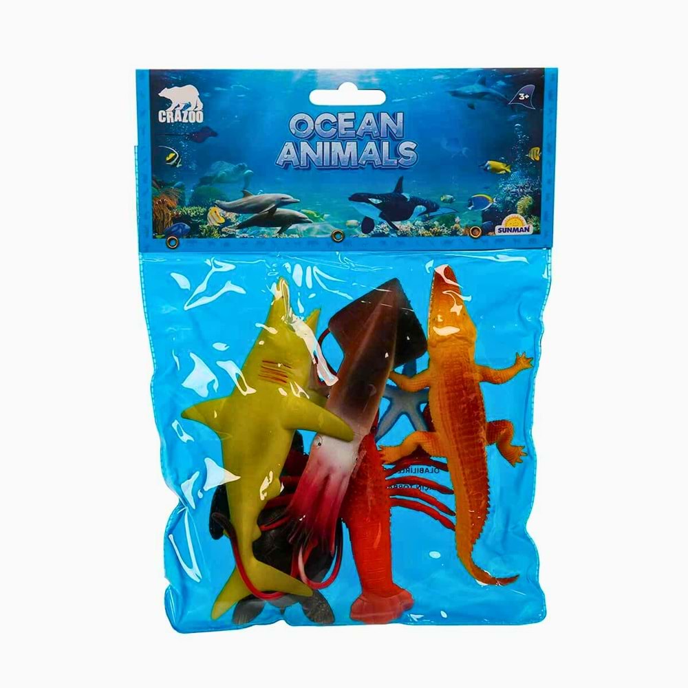 Crazoo Okyanus Hayvanları Orta Boy Figür Seti (0709) - Sunman