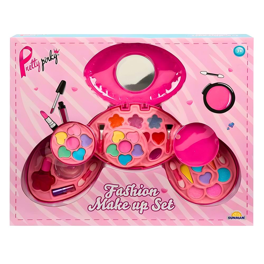 2604 Aynalı 5 Katlı Makyaj Güzellik Seti – Pretty Pinky