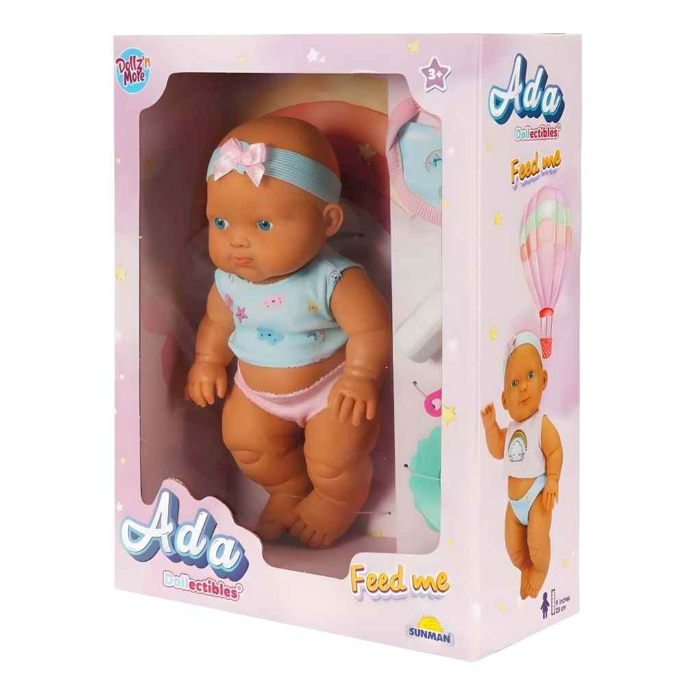 Oyuncak Ada Bebek Beslenme Seti 23 cm | Sevimli Bebek Oyun Seti
