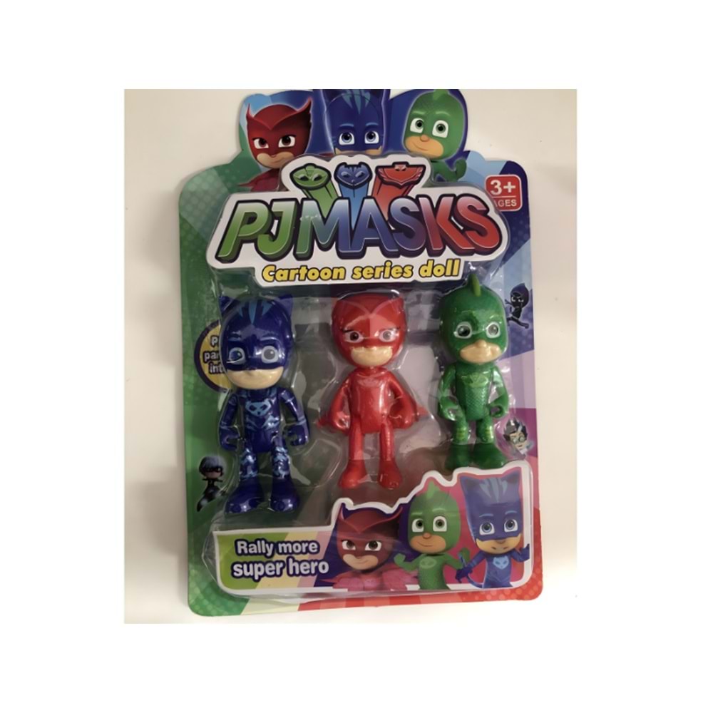 Pj Masks 3’lü Kartela Figür Seti – Çocuk Oyuncak Süper Kahraman Seti (1170)