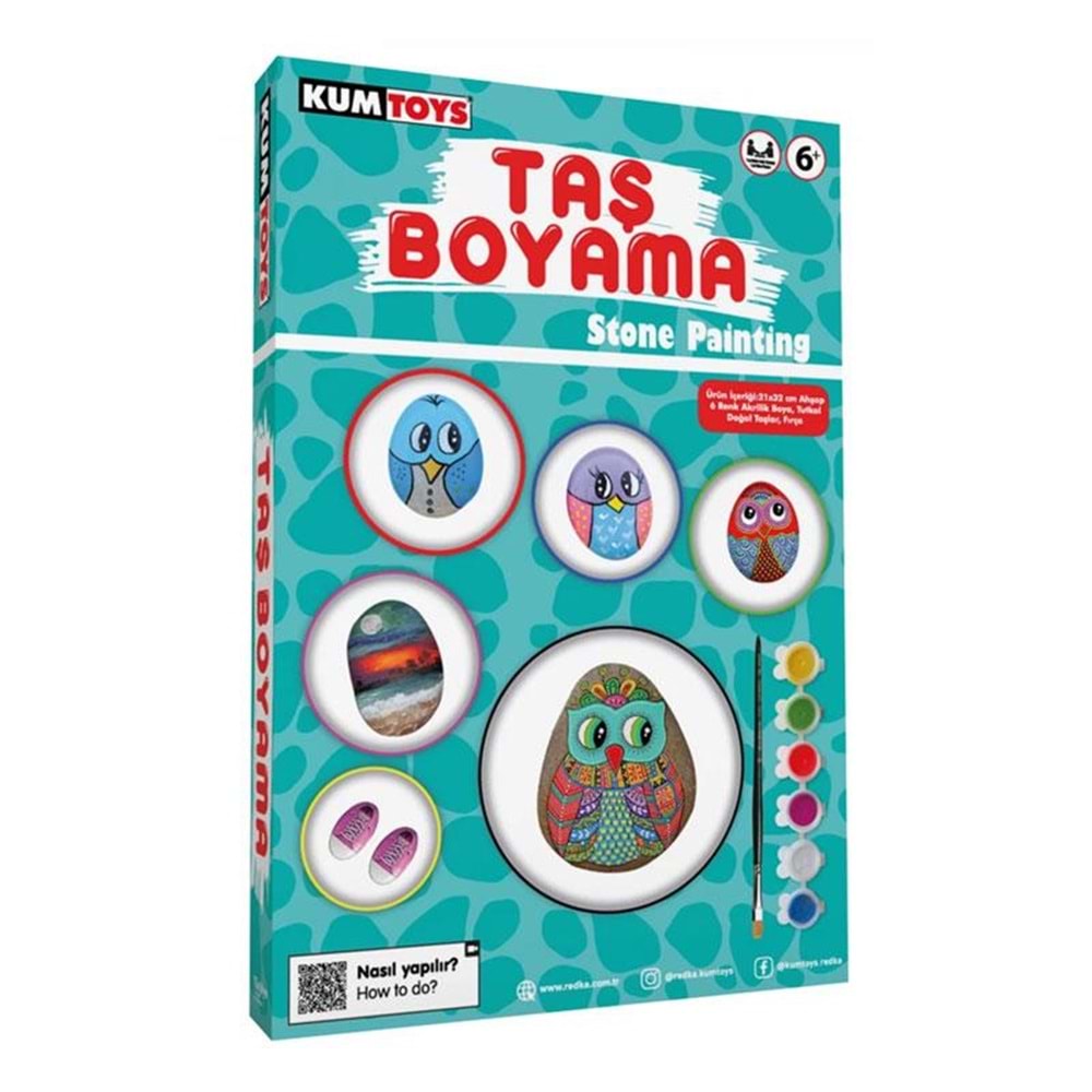 5307 Kumtoys Taş Boyama Seti Çocuklar İçin Eğitici ve Yaratıcı Oyun