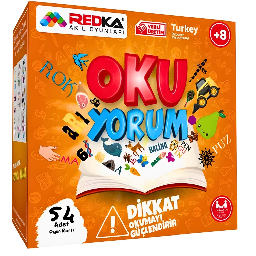 Redka Okuyorum – Dikkat ve Okuma Becerisi Geliştiren Eğitici Oyun – 8+
