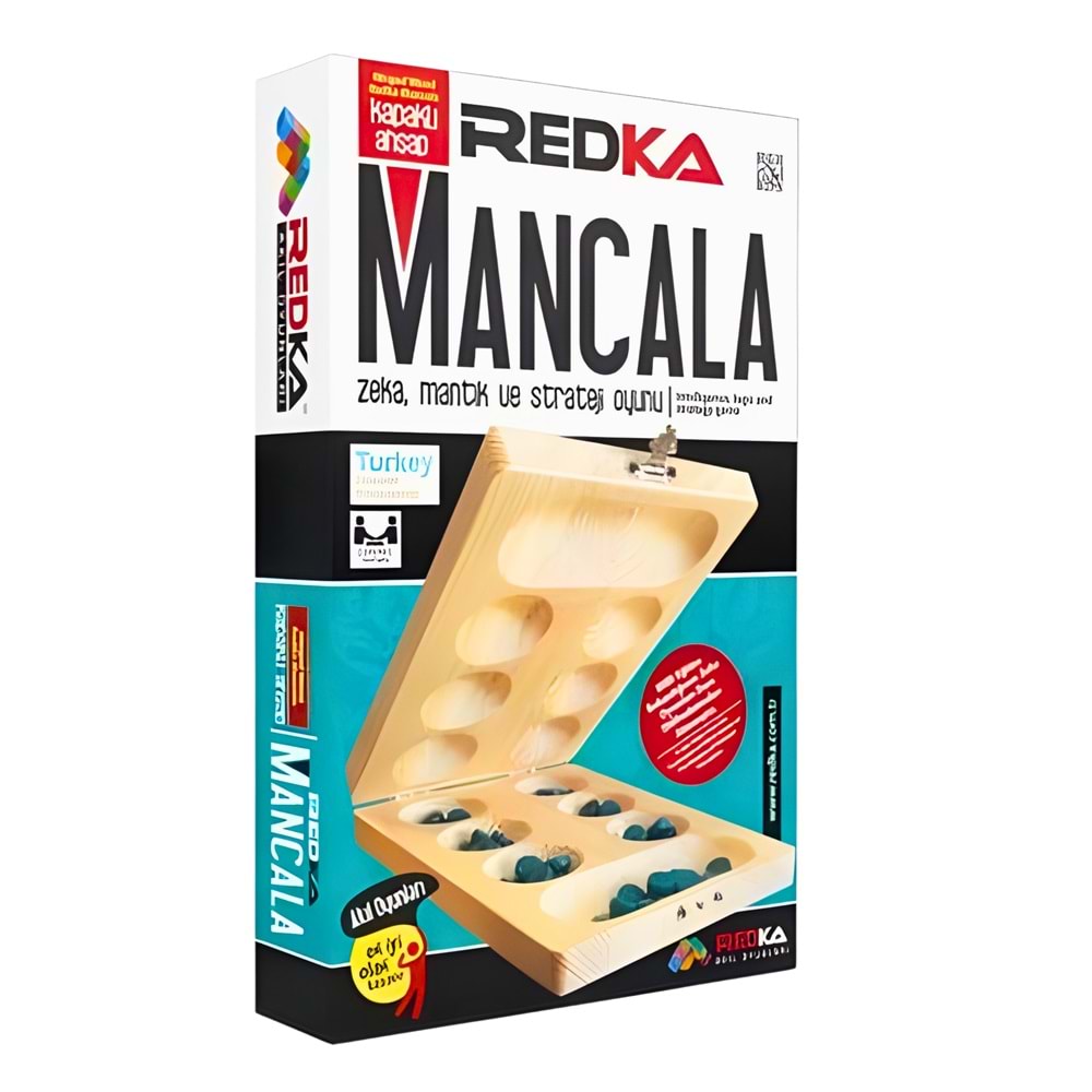 Redka Kapaklı Ahşap Mangala – Zeka ve Strateji Oyunu – 6+ Eğitici Oyun