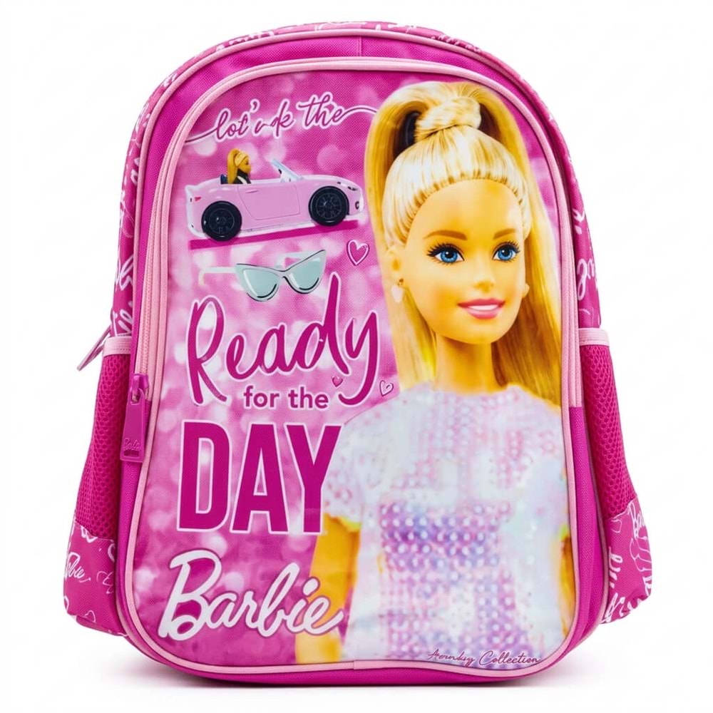 BARBIE Lisanslı Kız Çocuk Okul Sırt Çantası | Pembe Pullu Anaokulu İlkokul Çantası