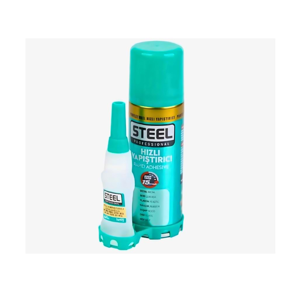 STEEL Professional Hızlı Yapıştırıcı Seti (100 ml) - Güçlü ve Çabuk Kuruyan Yapıştırıcı