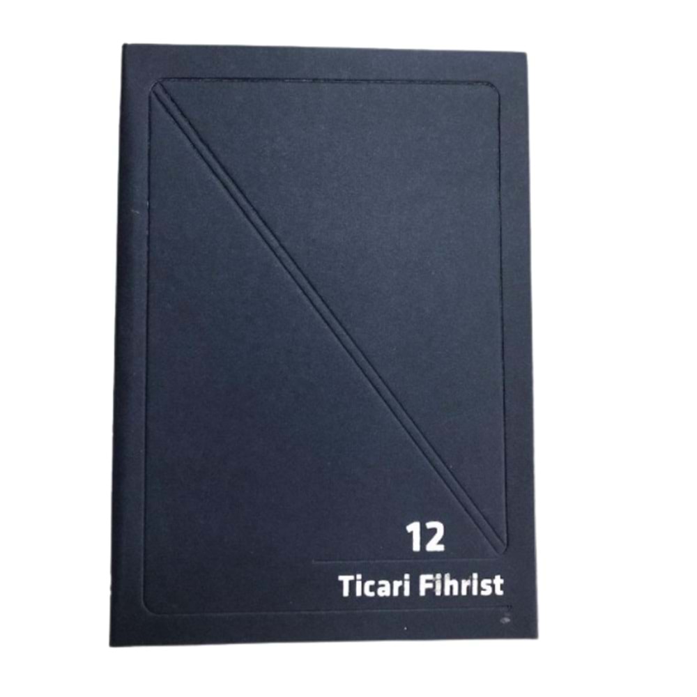 Gürmat Cilt Bezi Kapaklı Ticari Fihrist Defteri 16x23 cm - 12 Bloklu