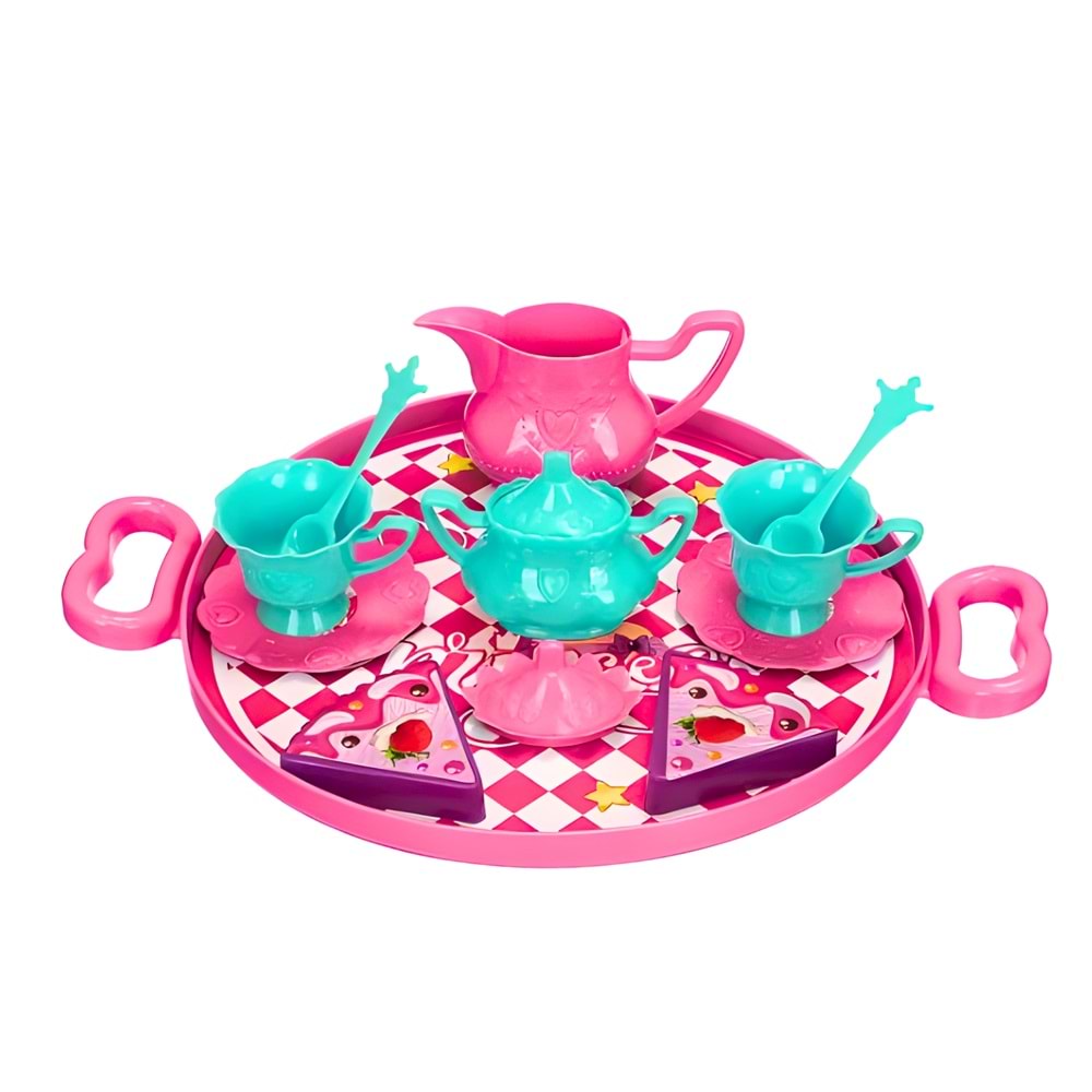 ERN-893 HEROES TOYS TEPSİLİ ÇAY VE KEK SETİ