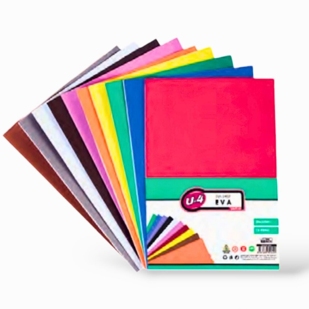 Renkli EVA Form Seti (U4) - Simsiz ve Yapışkansız El İşi Köpük Kağıdı