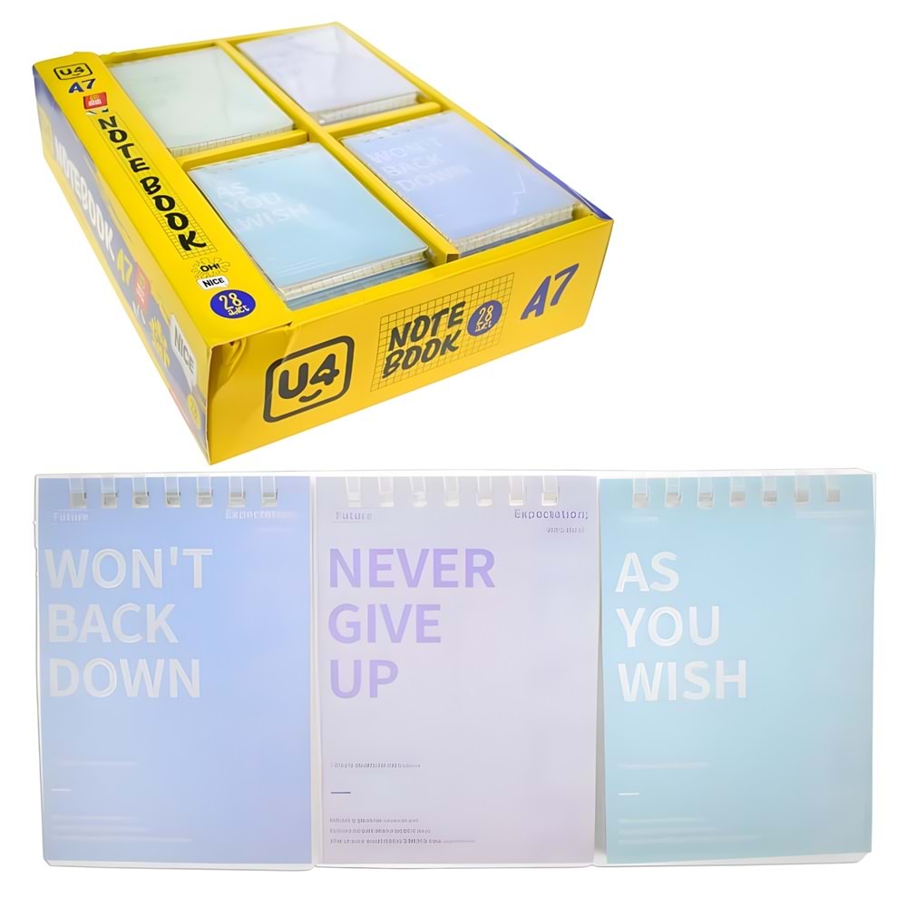 U-4 BLOKNOT A7 NOT DEFTERİ