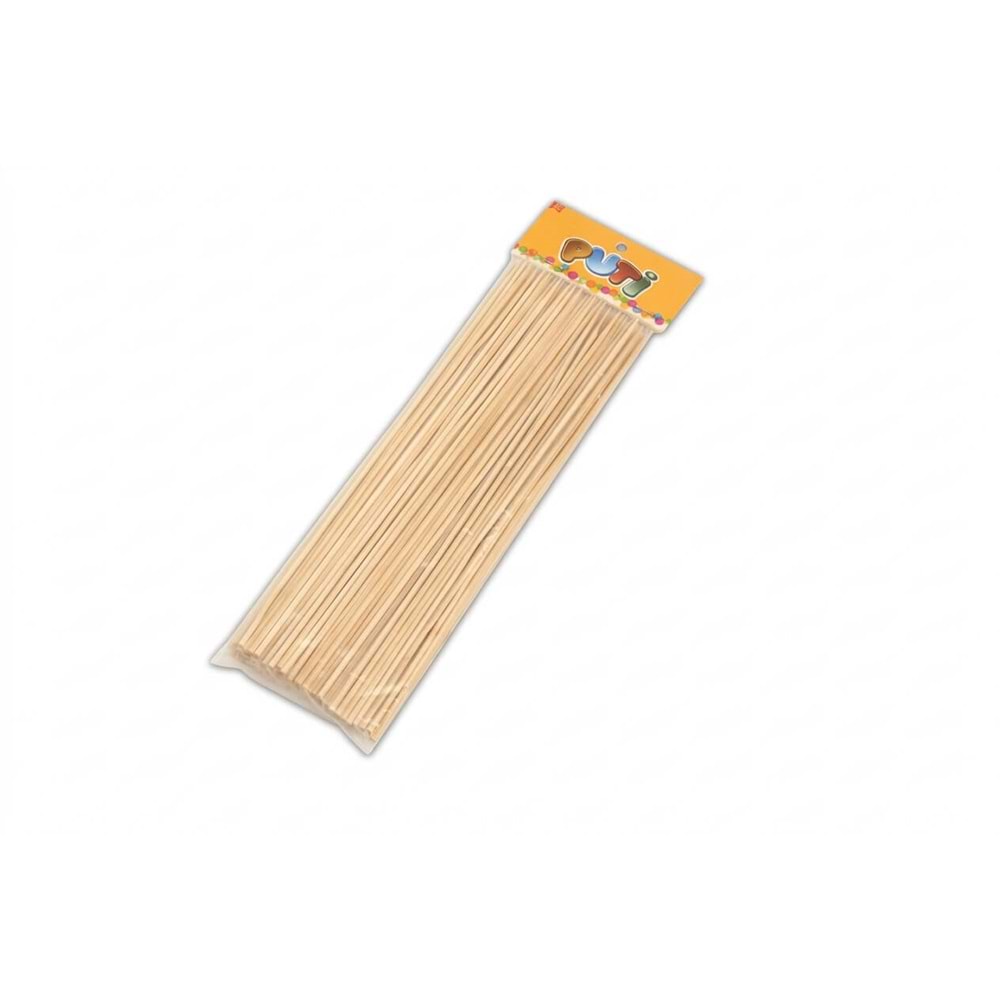 Viva Puti Sivri Uçlu Çöp Şiş Çubuğu 25 cm 90’lı Paket Ahşap Şiş Çubuğu