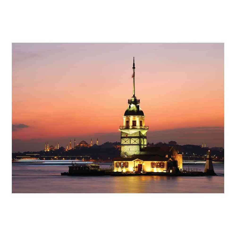 KS Games 1000 Parça Kız Kulesi Gün Batımı Manzaralı Puzzle (68x48 cm)