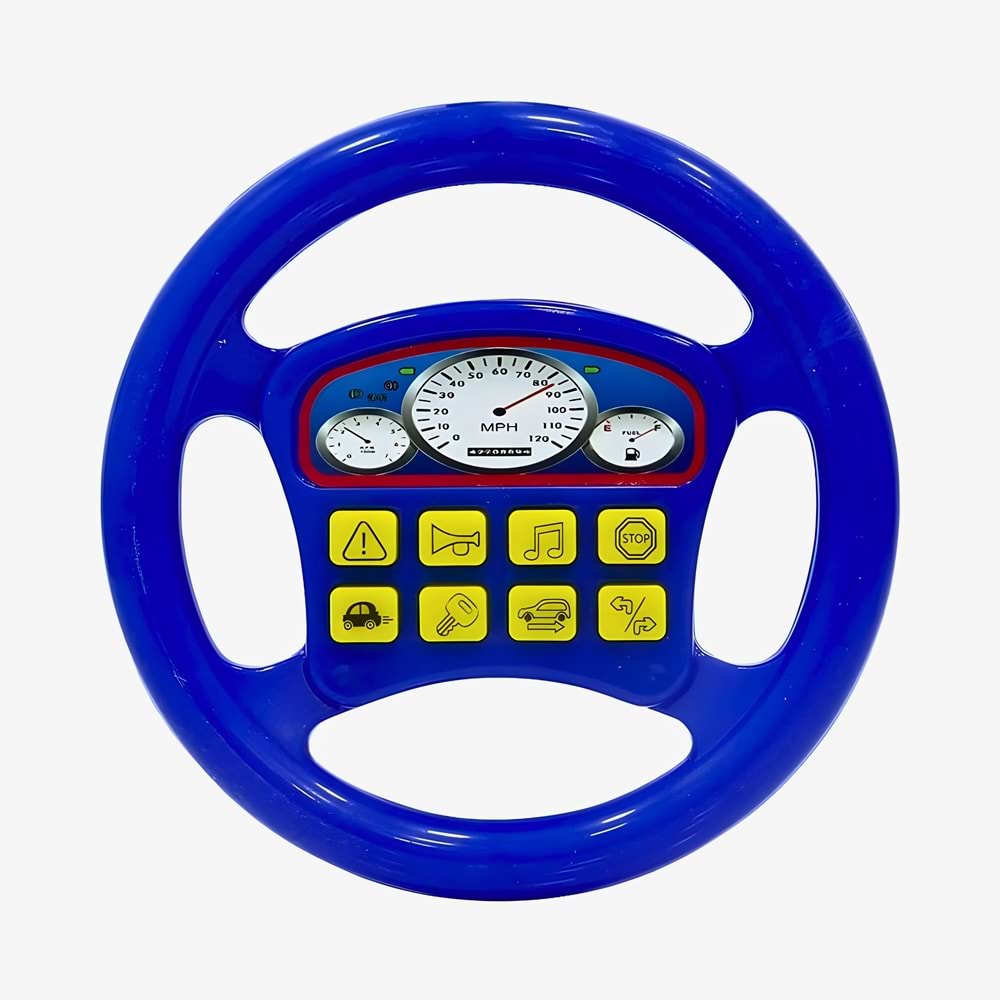 Mavi Işıklı Sesli Direksiyon - Eğitici Sürücü Simülasyon Seti 5503
